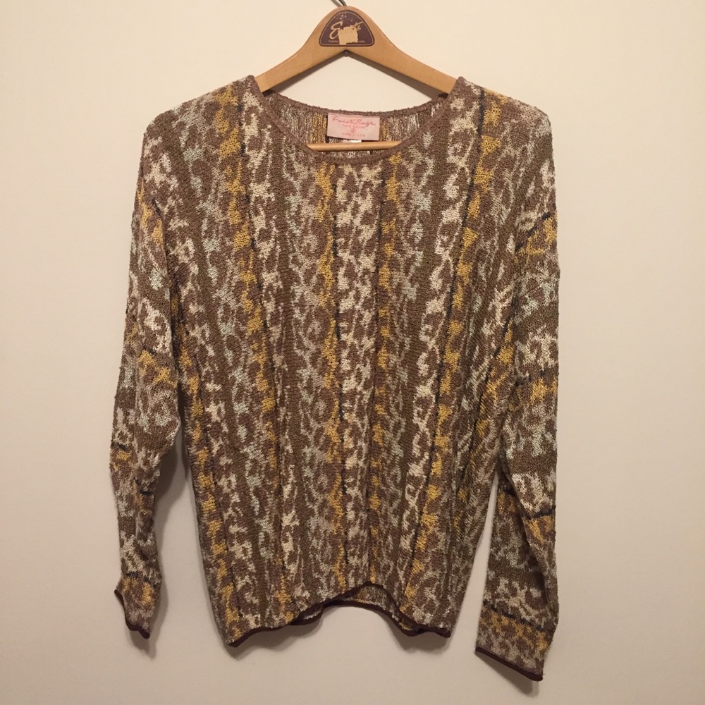 Vintage French Rags Hand Loomed Leopard Sweater